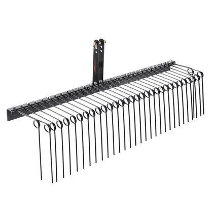 VEVOR Tow Behind Landscape Rake, 1.8m Tow Dethatcher with 32 Steel Tines, Lawn Dethatcher