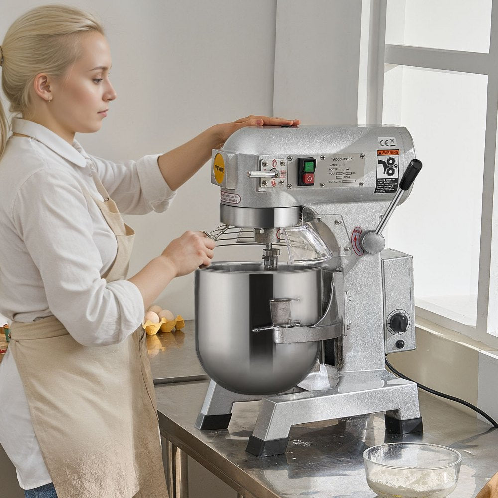 VEVOR Commercial Food Mixer 18.9L 3-Speed Stand Dough Mixer 1100W for Restaurant