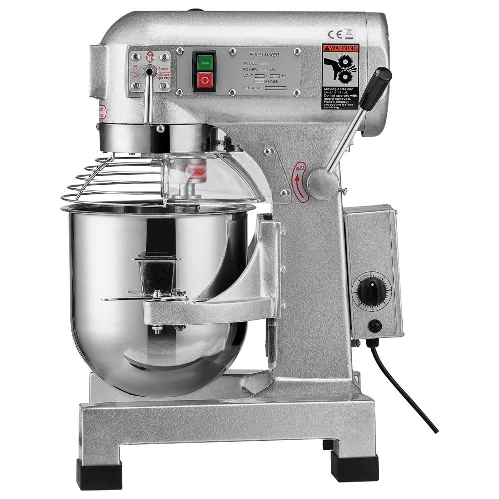 VEVOR Commercial Food Mixer 18.9L 3-Speed Stand Dough Mixer 1100W for Restaurant