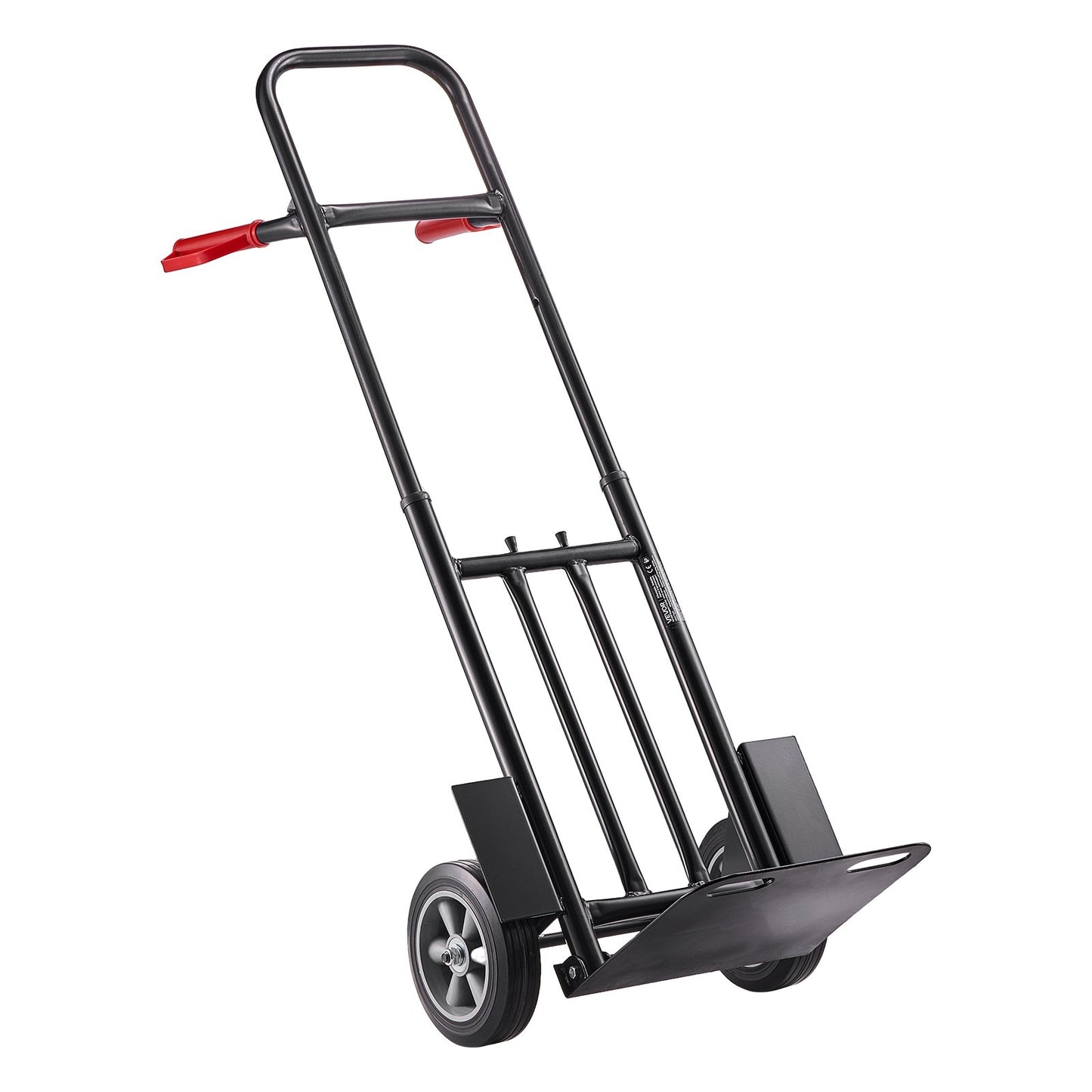 Hand Truck, 272 kg Load Capacity, Heavy-Duty Hand Truck Dolly with Wheels & Telescoping Handle, Portable Trolley Dolly with Tie-down Strap for Moving Home, Office, Warehouse, Supermarket