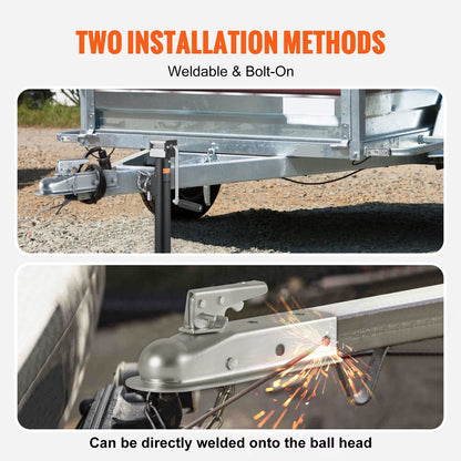 Heavy Duty Trailer Coupler for 5 cm Ball, 1587 kg Capacity, Zinc Plated