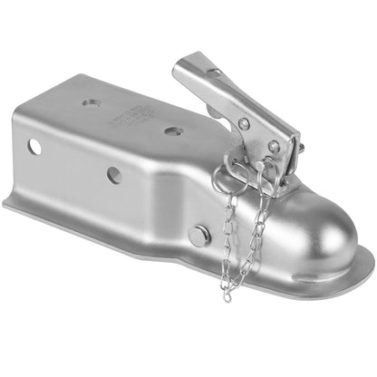 Heavy Duty Trailer Coupler for 5cm Hitch Ball, 2.3 Ton Capacity, Zinc Plated