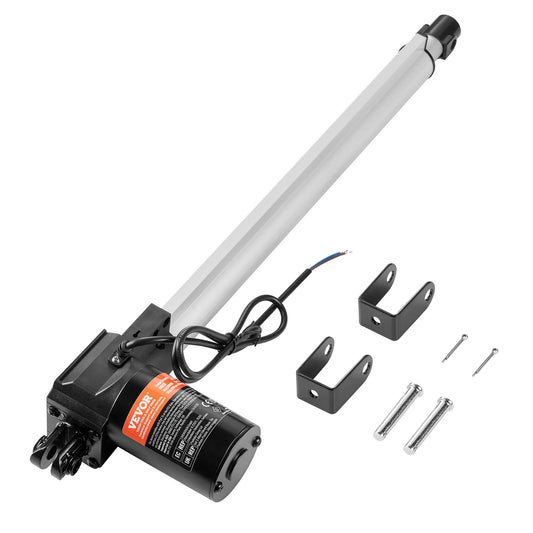 VEVOR Linear Actuator 12V, 16 Inch Heavy Duty 1320lbs/6000N Linear Actuator, 0.19"/s