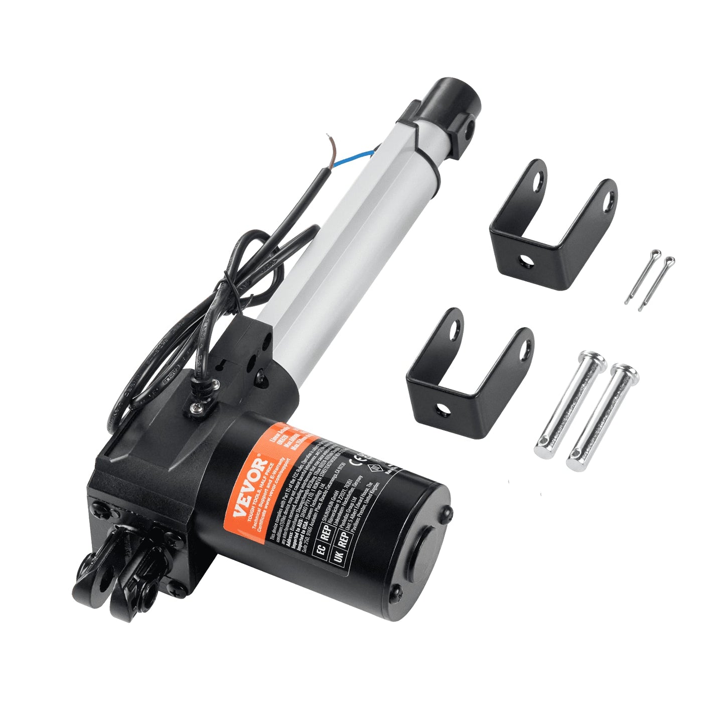 Heavy Duty 12V Linear Actuator, 150mm, 6000N Force, IP44 Protection