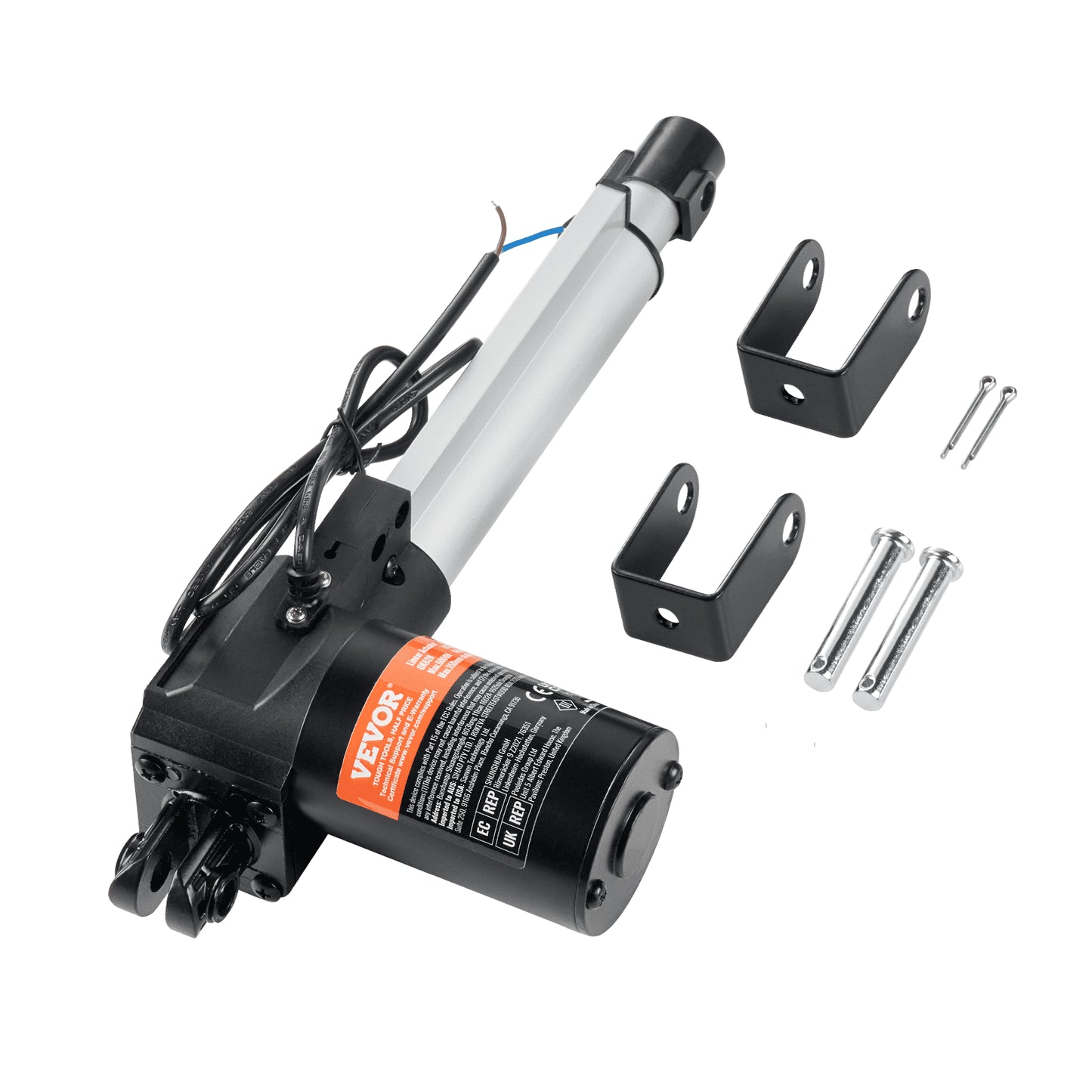 VEVOR Linear Actuator 12V, 6 Inch Heavy Duty 1320lbs/6000N Linear Actuator, 0.19"/s