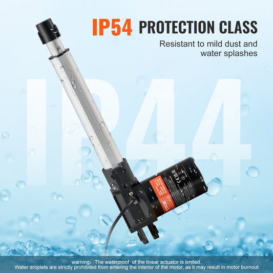 Heavy Duty 12V Linear Actuator, 200mm Stroke, 6000N Force, IP44 Rated