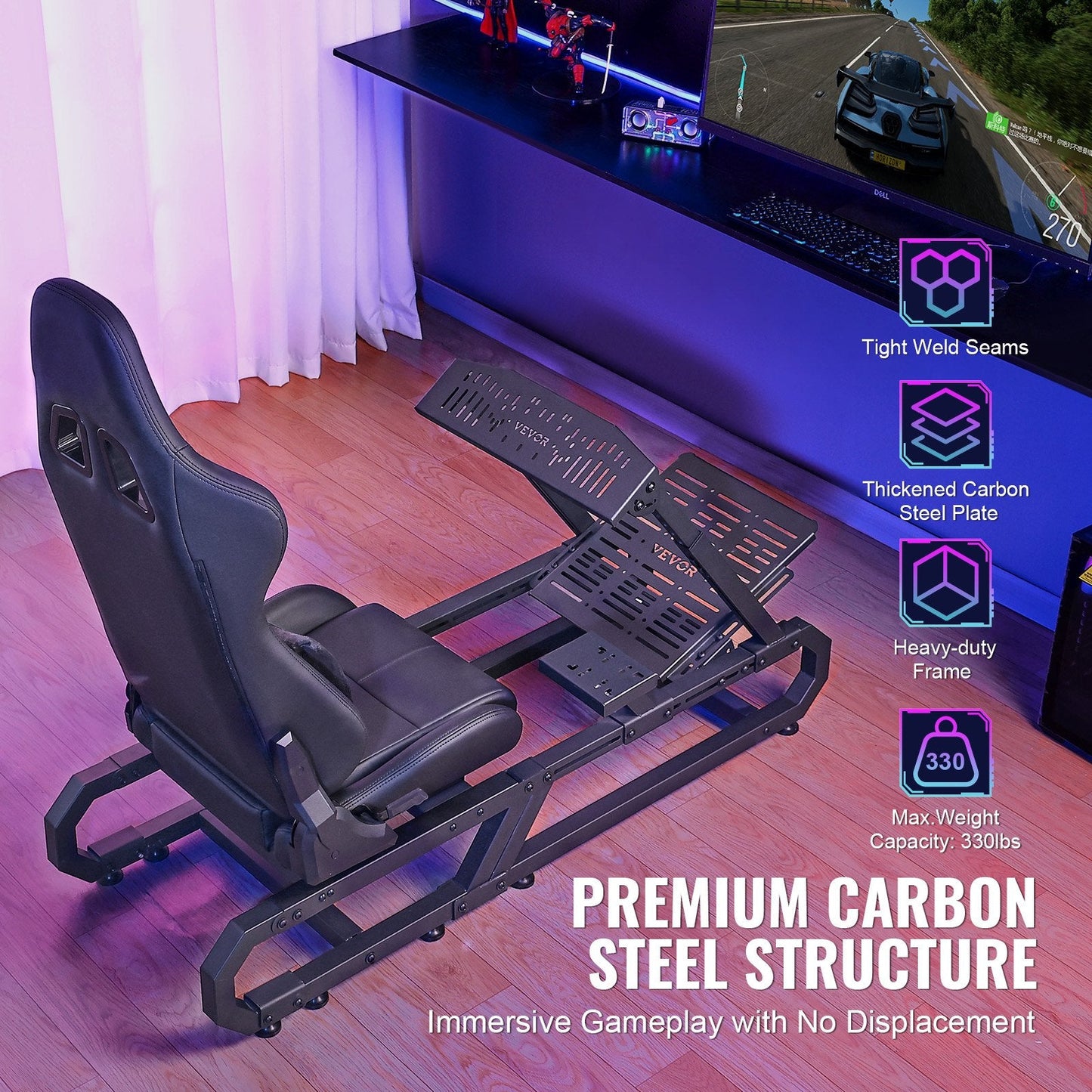 Heavy Duty Racing Wheel Stand for Logitech G923/G920/G29, 150 kg Capacity