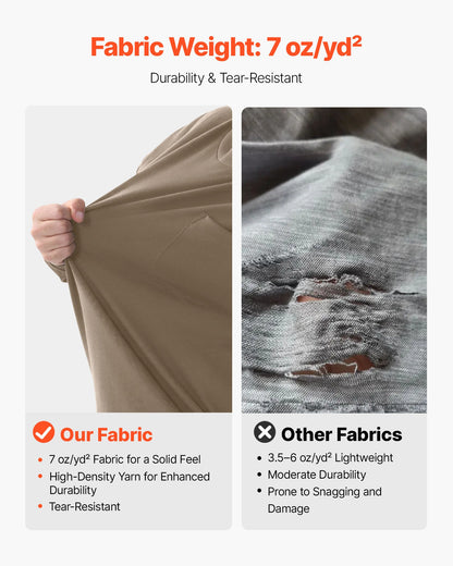 FR Shirts, Flame Resistant Long Sleeve Clothing Lightweight 7 oz Breathable Cotton, Men's Fire Retardant Work Shirt with Pre-shrink Treatment & Pocket, for Welders,Electricians,Gray L