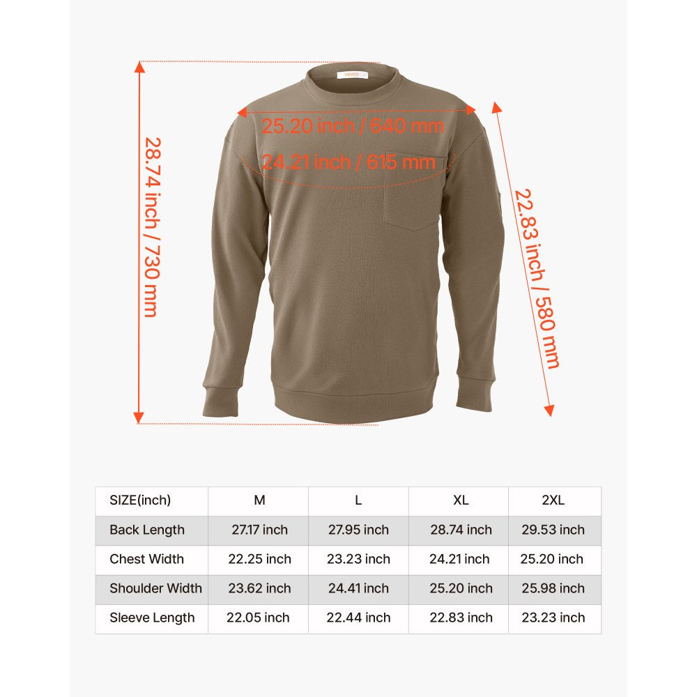 FR Shirts, Flame Resistant Long Sleeve Clothing Lightweight 7 oz Breathable Cotton, Men's Fire Retardant Work Shirt with