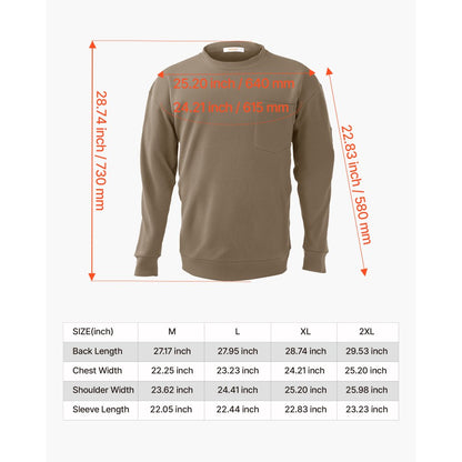 FR Shirts, Flame Resistant Long Sleeve Clothing Lightweight 7 oz Breathable Cotton, Men's Fire Retardant Work Shirt with