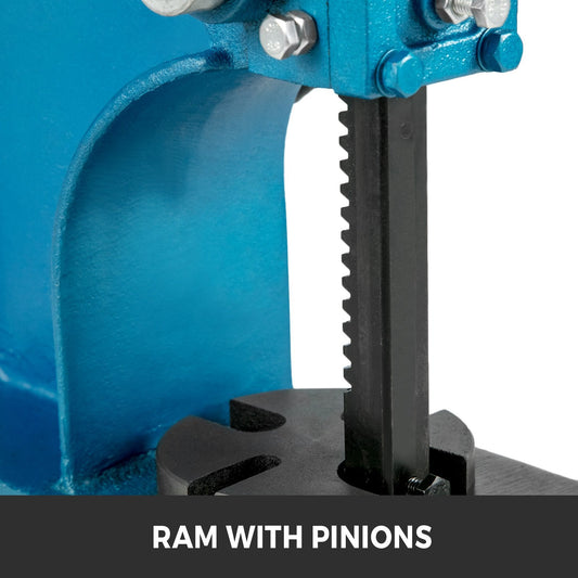 Manual 1 Ton Arbor Press, Cast Iron, Max Height 0.12m, for Riveting & Punching