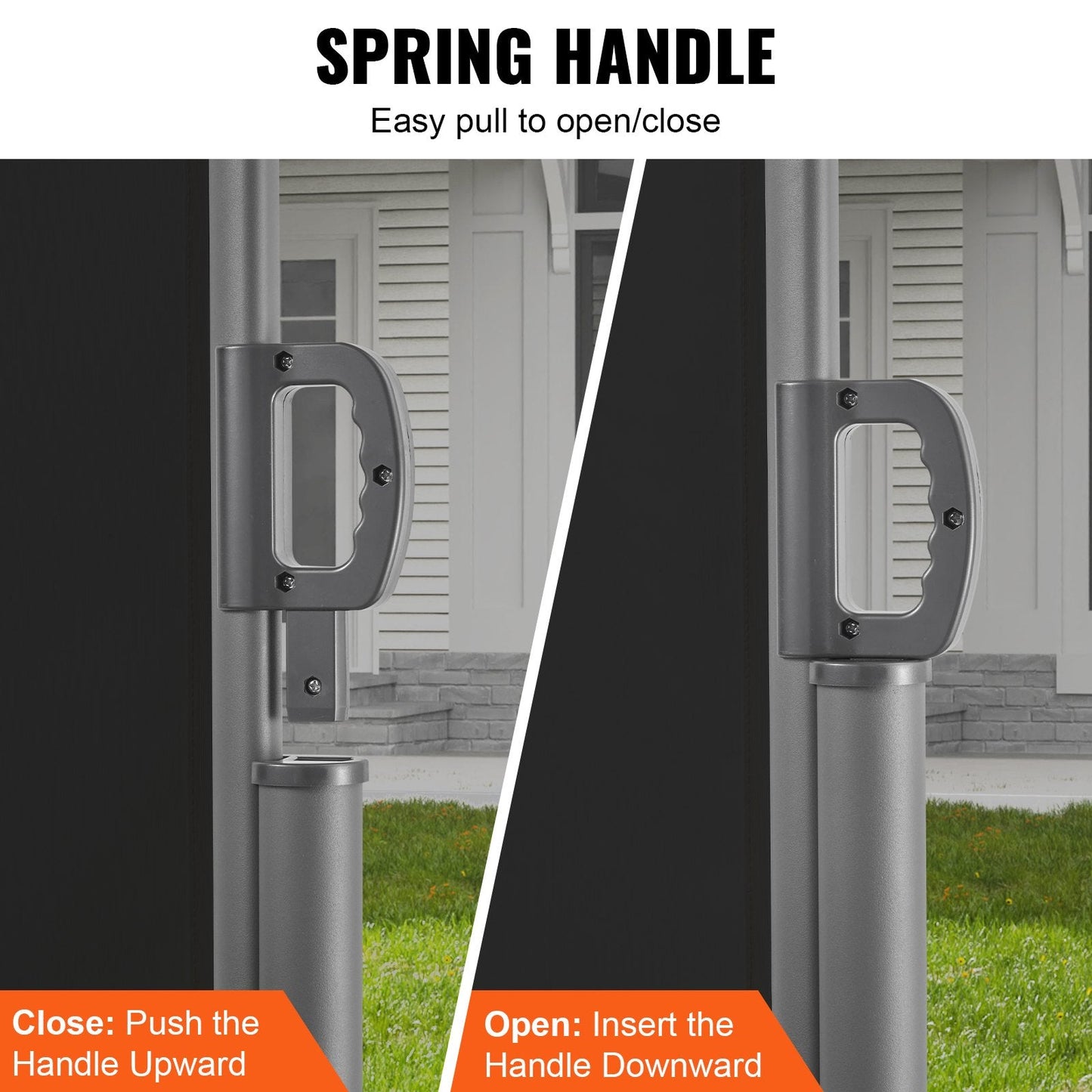 Retractable 1.6x3m Aluminum Privacy Screen, UV Protection, Waterproof Polyester