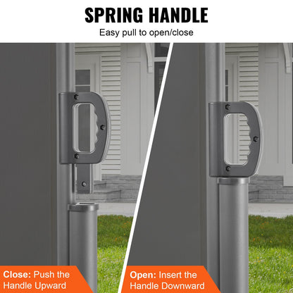 Retractable Aluminum Privacy Screen, 160x300m, Gray, Polyester, UV Protection