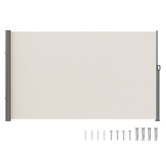 VEVOR Retractable Side Awning,180X300cm  Aluminum Outdoor Privacy Screen, 280g Polyester
