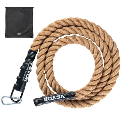 3.05m Heavy-Duty Jute Gym Climbing Rope - 227kg Capacity for Strength Training