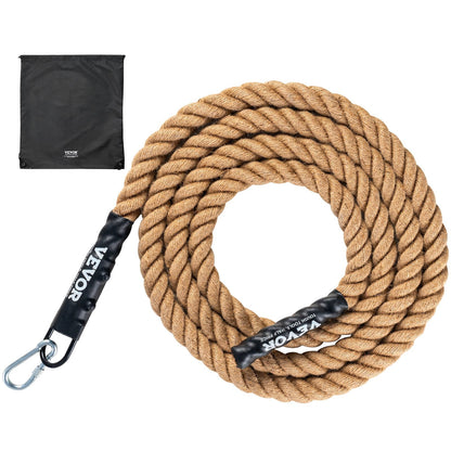 Durable 4.6m Jute Climbing Rope for Strength Training and Home Fitness