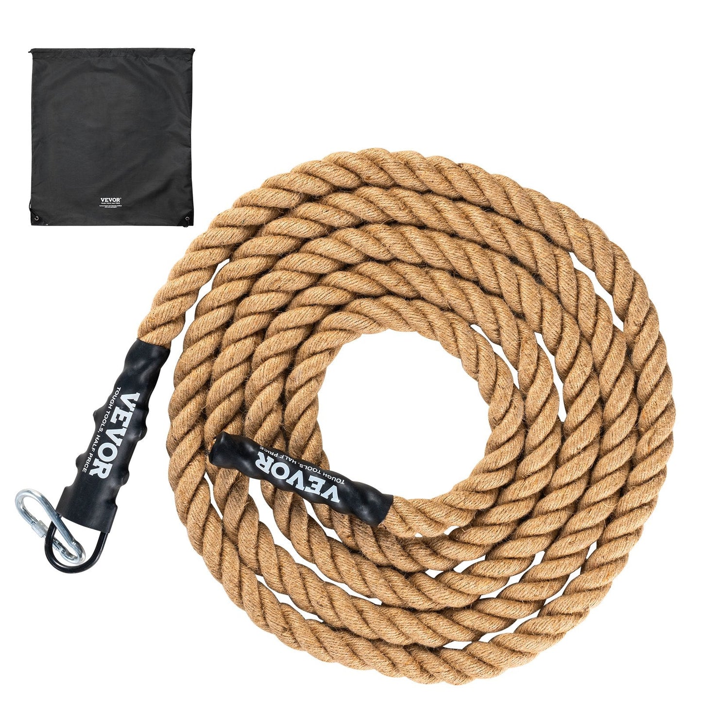 3.8cm x 9.15m Heavy Duty Jute Climbing Rope for Fitness & Home Exercise