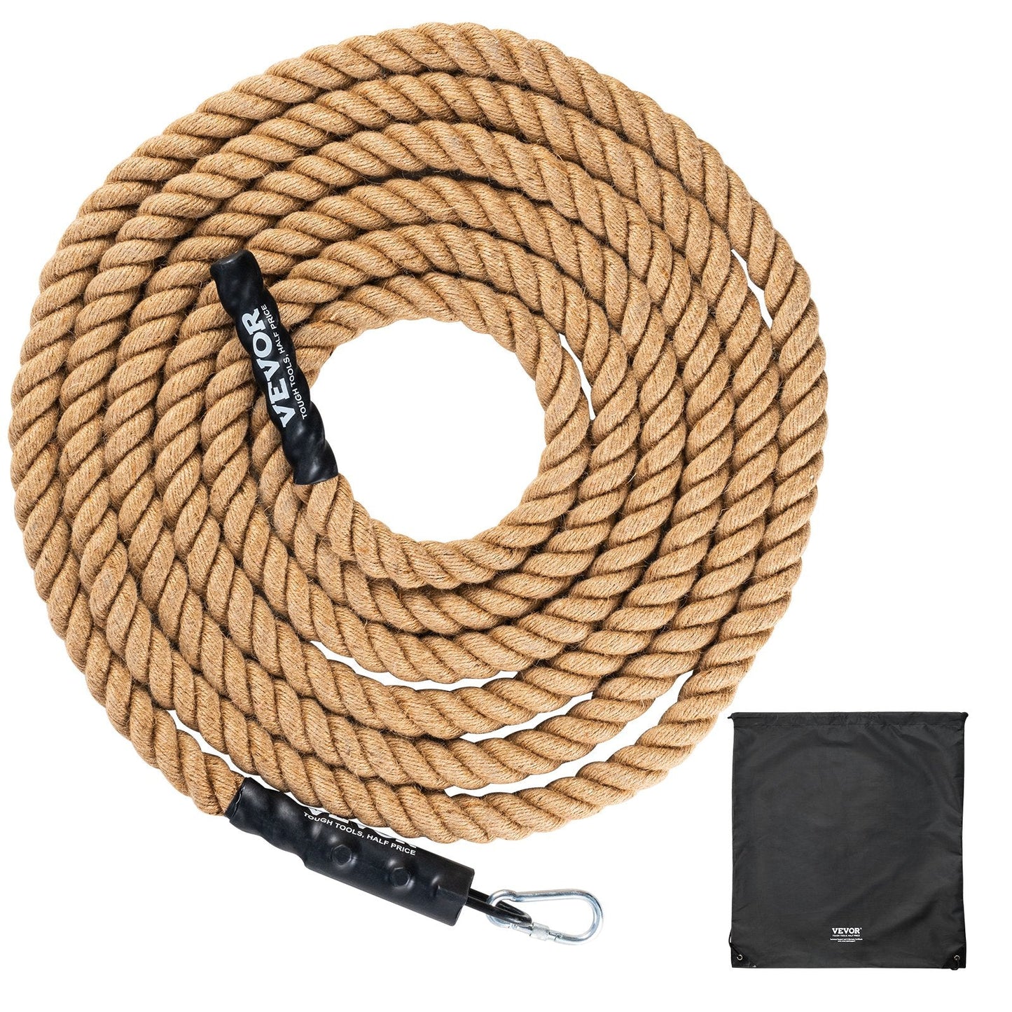 Heavy-Duty 6.1m Jute Gym Climbing Rope for Strength Training and Exercise