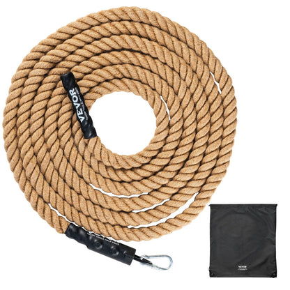 Heavy-Duty 6.1m Jute Gym Climbing Rope for Strength Training and Exercise