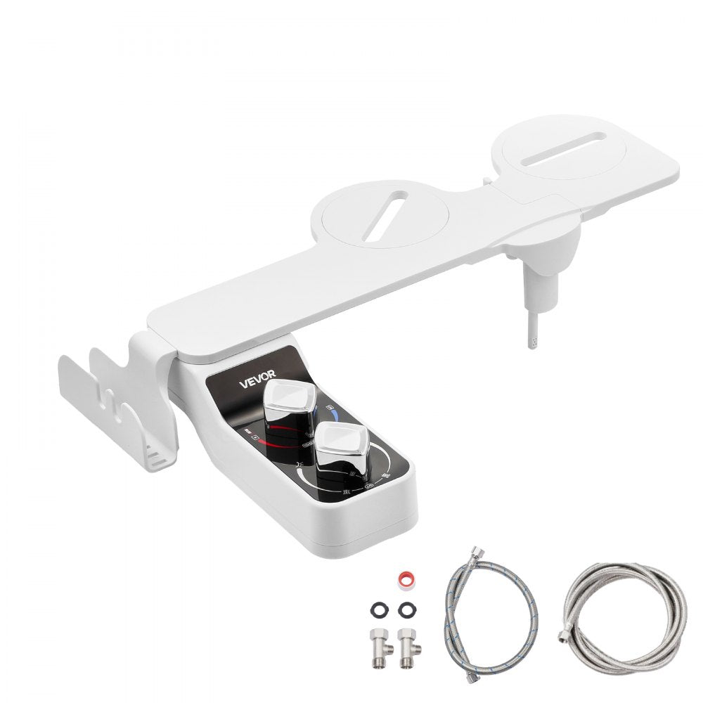VEVOR Bidet Attachment for Toilet Hot and Cold Dual Nozzles Adjustable Pressure