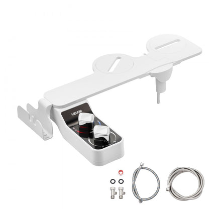 VEVOR Bidet Attachment for Toilet Hot and Cold Dual Nozzles Adjustable Pressure