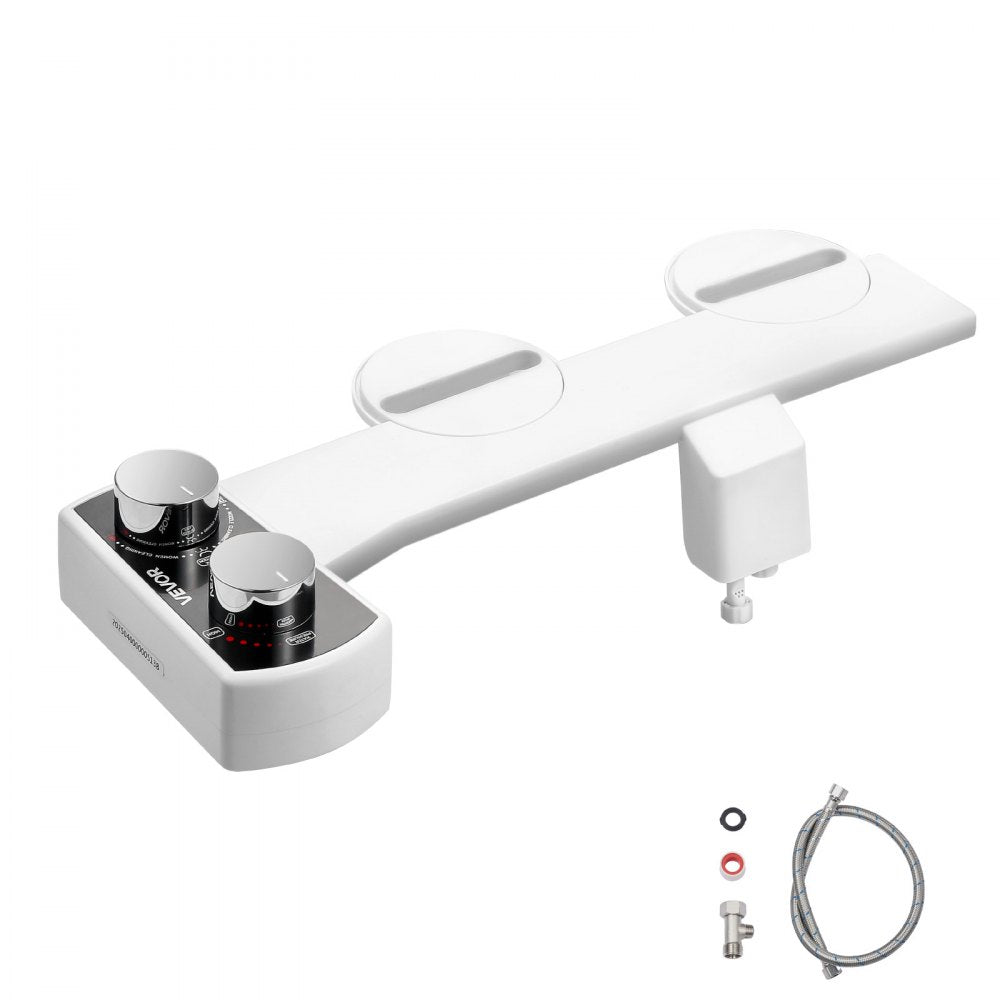 VEVOR Bidet Attachment for Toilet Non-Electric Dual Nozzles Adjustable Pressure
