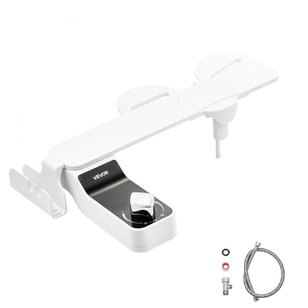 VEVOR Bidet Attachment for Toilet 0.3" Thin Dual Nozzles Adjustable Pressure