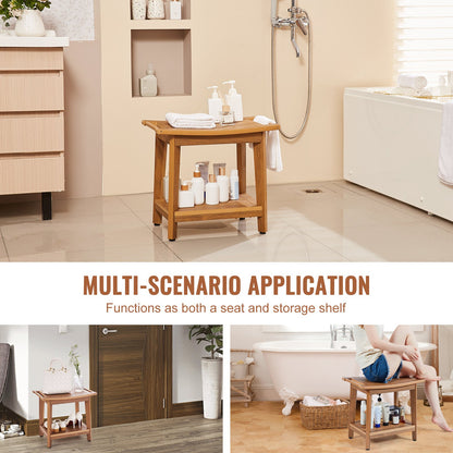 VEVOR Poly Lumber Shower Bench 530x 355x 470 mm Shower Stool Chair for Bathroom