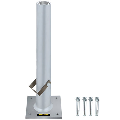 Heavy Duty Aluminum Umbrella Base with Adjustable Rod for Patio Decks