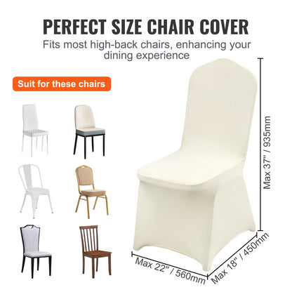 VEVOR Stretch Spandex Folding Chair Covers, Universal Fitted Chair Cover, Removable