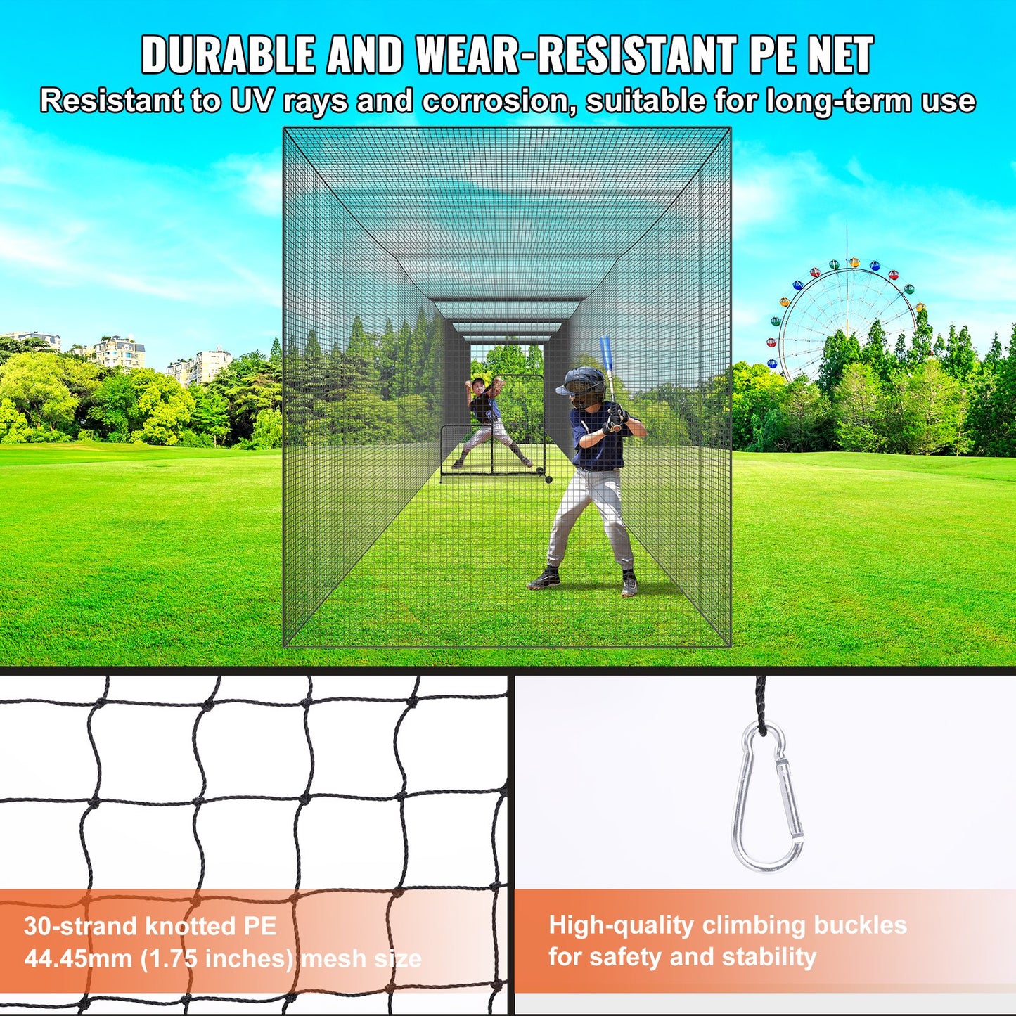 VEVOR Baseball Batting Netting, Professional Softball Baseball Batting Hitting Training
