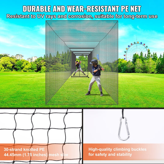 Professional Baseball Softball Training Net with Door & Carry Bag, 21m