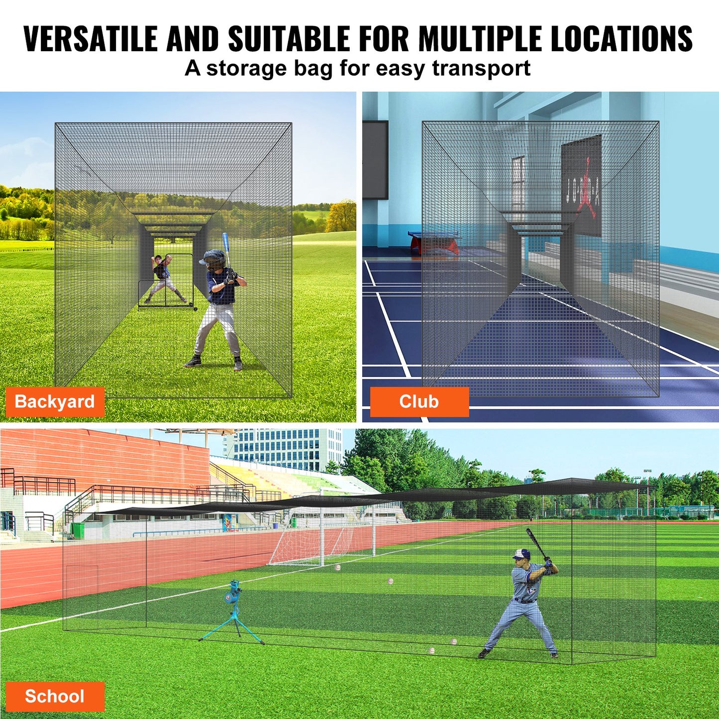 VEVOR Baseball Batting Netting, Professional Softball Baseball Batting Hitting Training