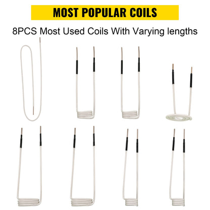 VEVOR Induction Heater Coil Kit Induction Coils 8PCS For Removing Rusty Bolts