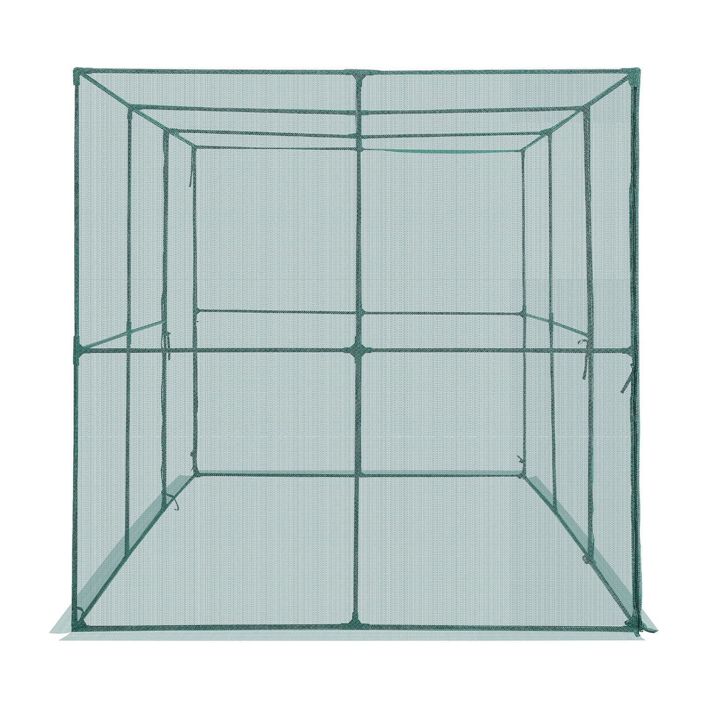 Crop Cage, 2.9 x 1.94 x 1.94 m Plant Protection Tent with Zippered Door, Wind-Resistant Tall Crop Cage, Easy to Install, Outdoor Raised Bed Cover, Tomato Plant Netting for Garden Patio Lawn