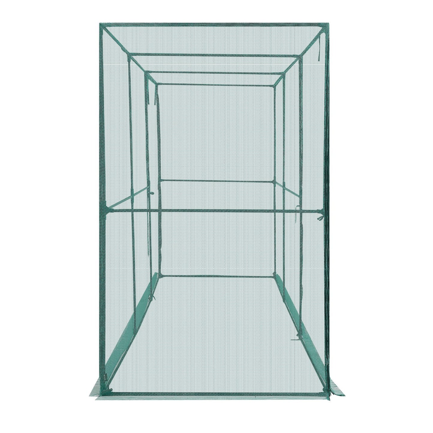 Crop Cage, 3.56 x 1.2 x 1.94 m Plant Protection Tent with Zippered Door, Wind-Resistant Tall Crop Cage, Easy to Install, Outdoor Raised Bed Cover, Tomato Plant Netting for Garden Patio Lawn