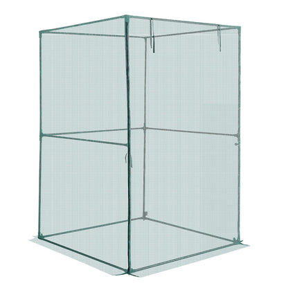 Crop Cage, 1.2 x 1.2 x 1.8 m Plant Protection Tent with Zippered Door, Wind-Resistant Tall Crop Cage, Easy to Install, Outdoor Raised Bed Cover, Tomato Plant Netting for Garden Patio Lawn