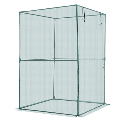 Crop Cage, 1.2 x 1.2 x 1.8 m Plant Protection Tent with Zippered Door, Wind-Resistant Tall Crop Cage, Easy to Install, Outdoor Raised Bed Cover, Tomato Plant Netting for Garden Patio Lawn
