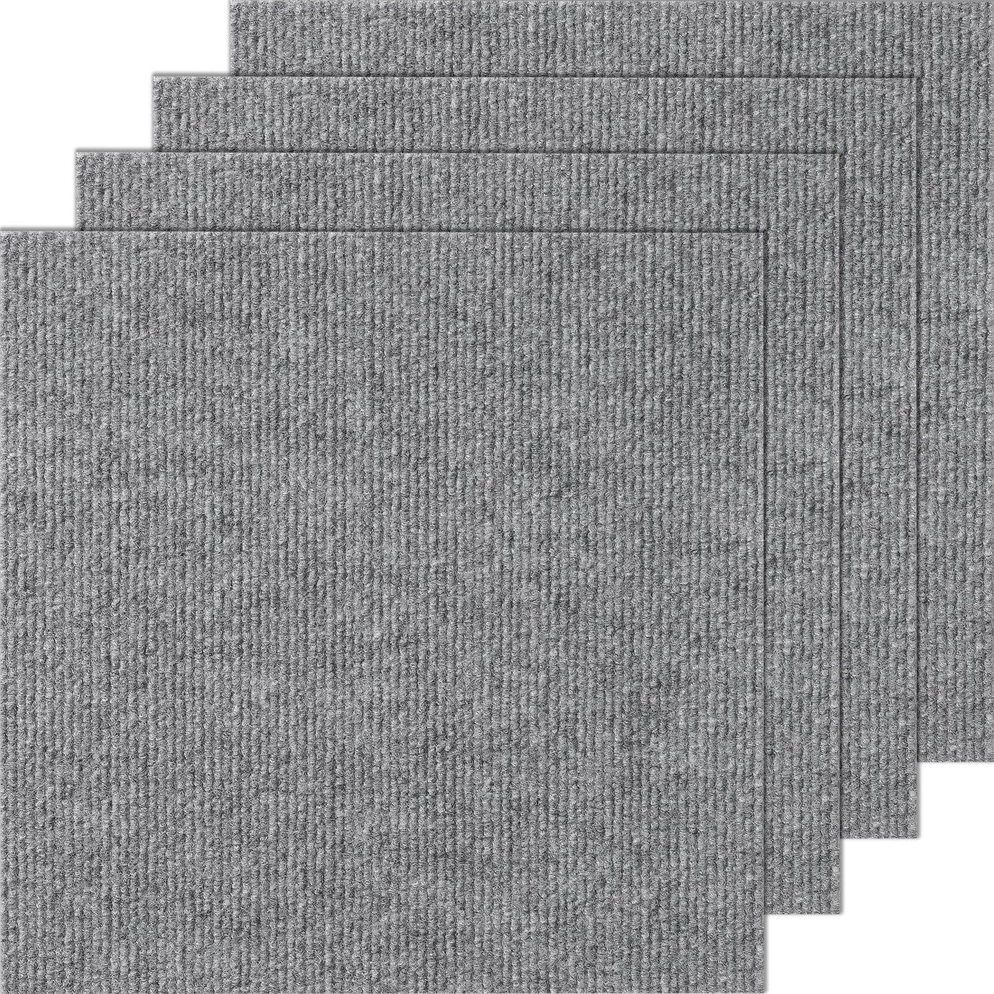 VEVOR Carpet Tiles Peel and Stick, 12” x 12” Squares Self Adhesive Carpet Floor
