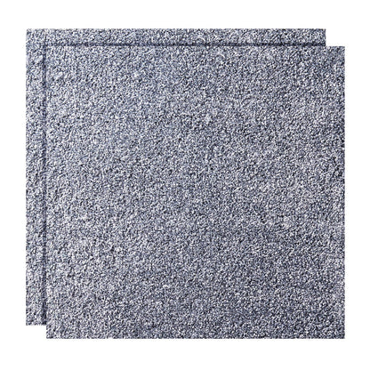 Carpet Tiles 457x457 mm, 10 Pack Carpet Square Rug Detachable & Damage-free, Self Adhesive Home Floor Soft Plush Padded for 2.1㎡ Coverage, Easy DIY for Living Room & Bedroom, Gray