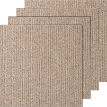 Self-Adhesive Carpet Tiles, 0.46m x 0.46m, Easy DIY Install, Light Brown, 10 Pack