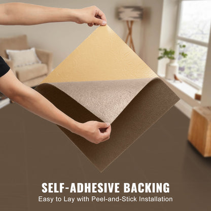 VEVOR Carpet Tiles Peel and Stick, 18” x 18” Squares Self Adhesive Carpet Floor