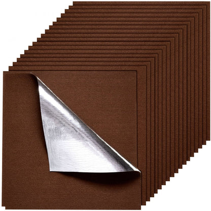 Carpet Tiles 610x610 mm 20 PCS Peel and Stick Rug Self Adhesive Brown
