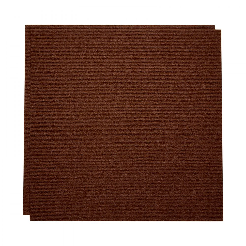 Carpet Tiles 610x610 mm 20 PCS Peel and Stick Rug Self Adhesive Brown