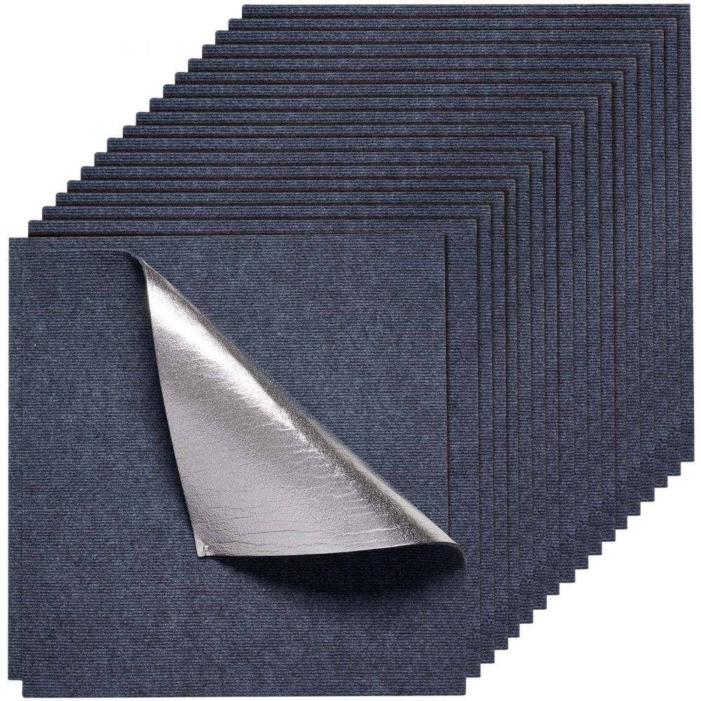 Carpet Tiles 610x610 mm 15 Pack Peel and Stick Rug Self Adhesive Gray