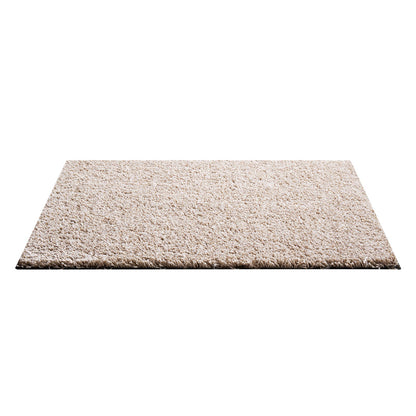 Carpet Tiles 457x457 mm, 10 Pack Carpet Square Rug Detachable & Damage-free, Self Adhesive Home Floor Soft Plush Padded for 2.1㎡ Coverage, Easy DIY for Living Room & Bedroom, Light Brown