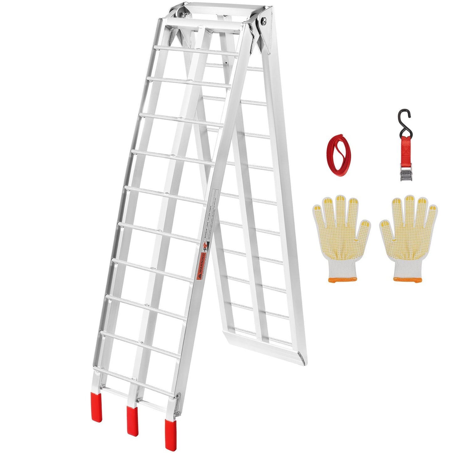 Aluminum Ramp 340 kg Capacity, Foldable for Pickup Trucks, 2.26 m Length
