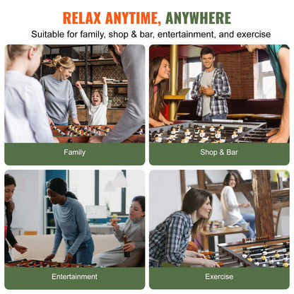 VEVOR Foosball Table, 48 inch Standard Size Foosball Table, Indoor Full Size Foosball