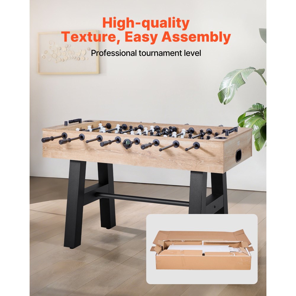 VEVOR 140 cm Foosball Soccer Game Table Standard Size Foosball Table for Home
