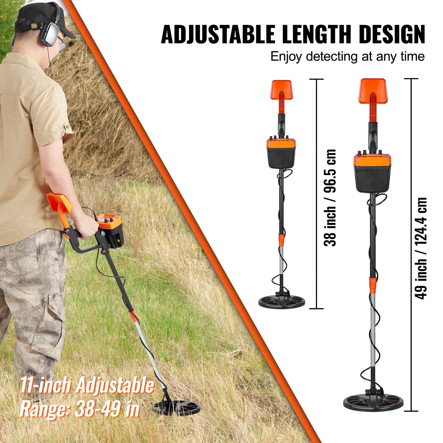 VEVOR Metal Detector for Kids, 8", Professional Adjustable Higher Accuracy